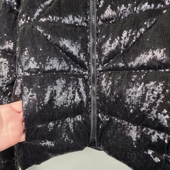 Ciao Milano 1969 CM Black Sequin Puffer Jacket – Size L - Picture 14 of 17